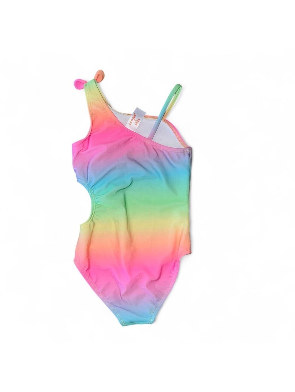 Cat & Jack Girls' One Piece Cutout Rainbow Swimsuit Size 8